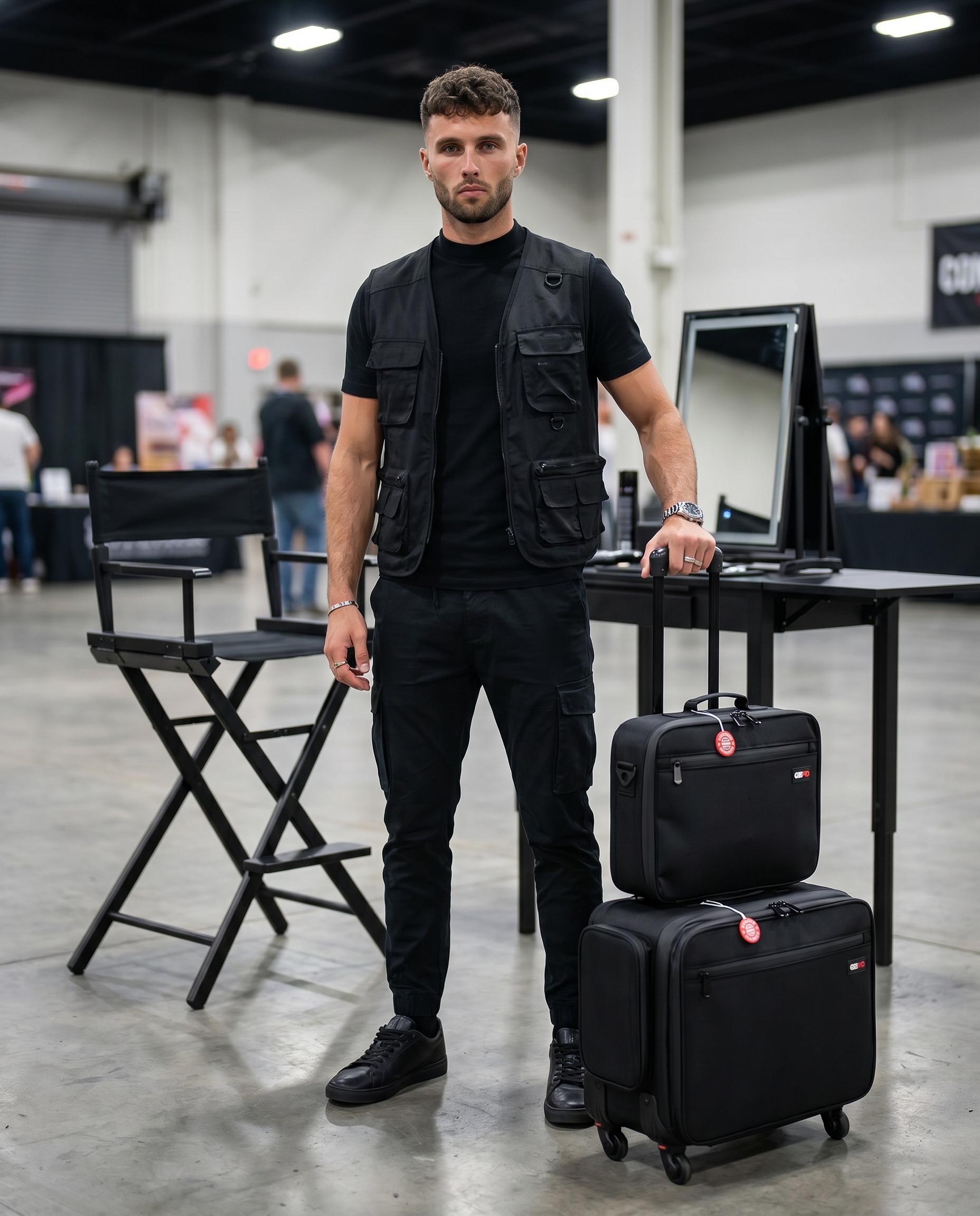 Rover Roller Duo Mobile Workstation with Extending Tray System – OG Black