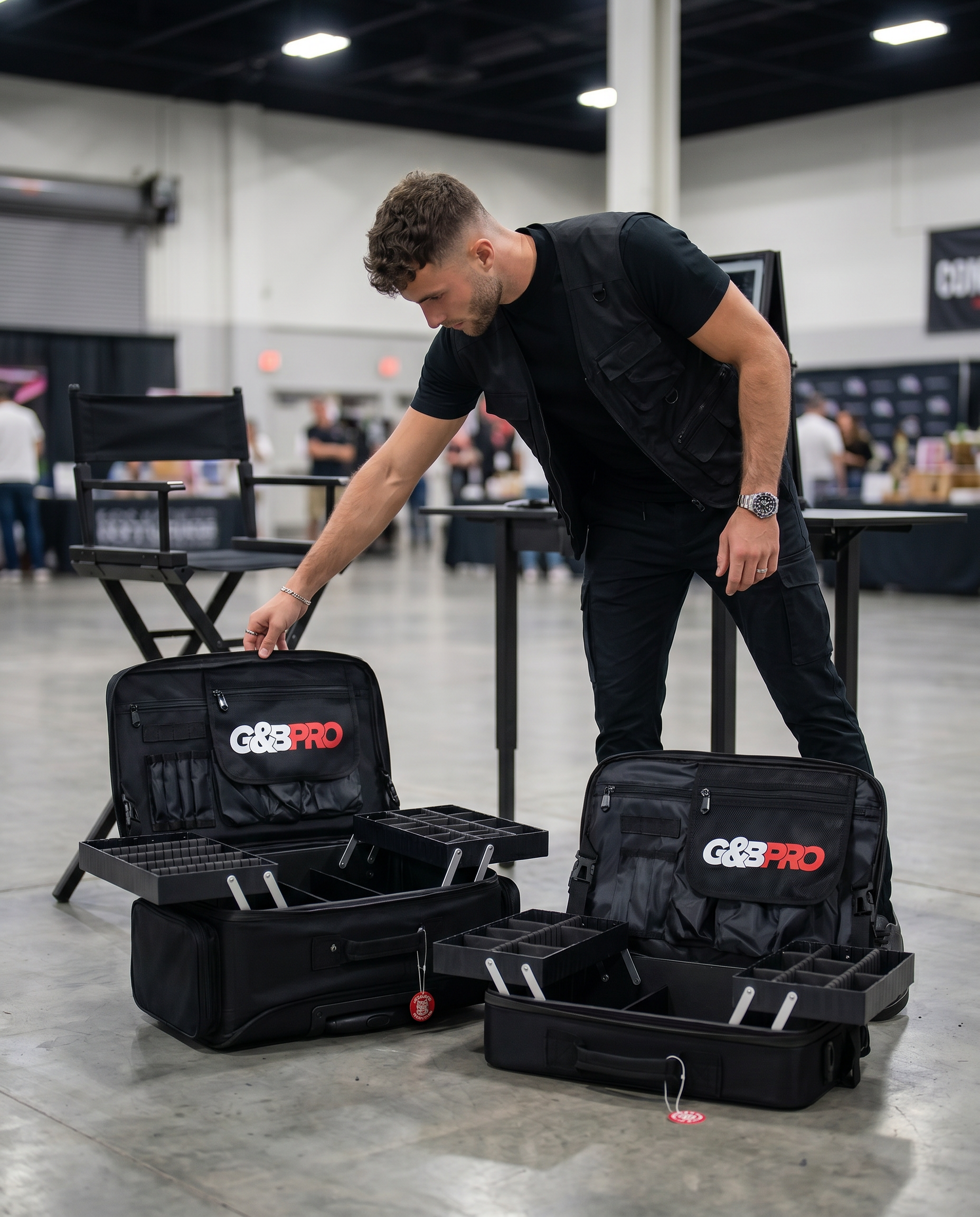 Rover Roller Duo Mobile Workstation with Extending Tray System – OG Black