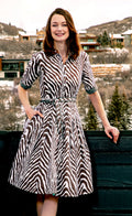 Mrs. Maisel Chocolate Zebra Print