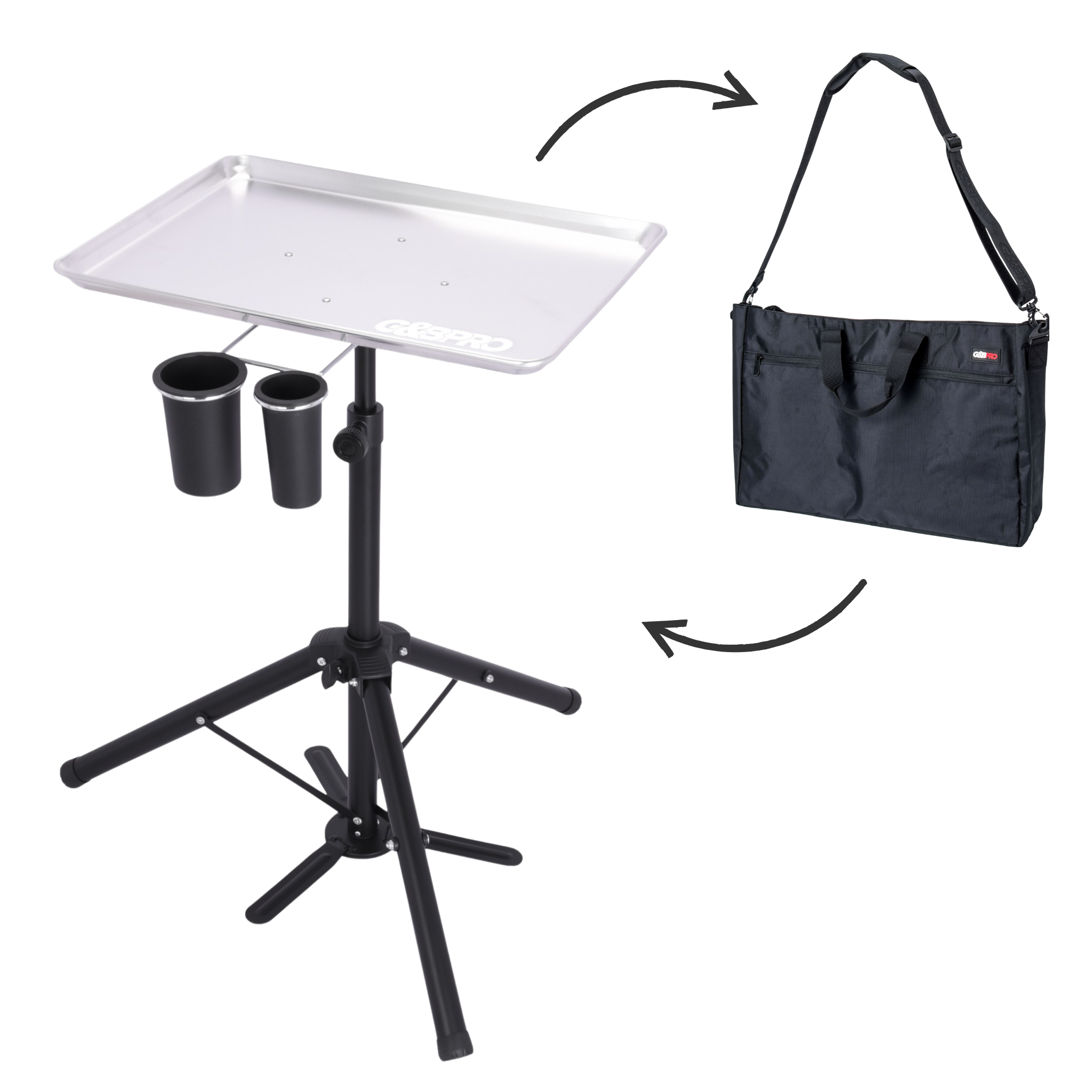 Portable Mobile Tray with Carry Bag