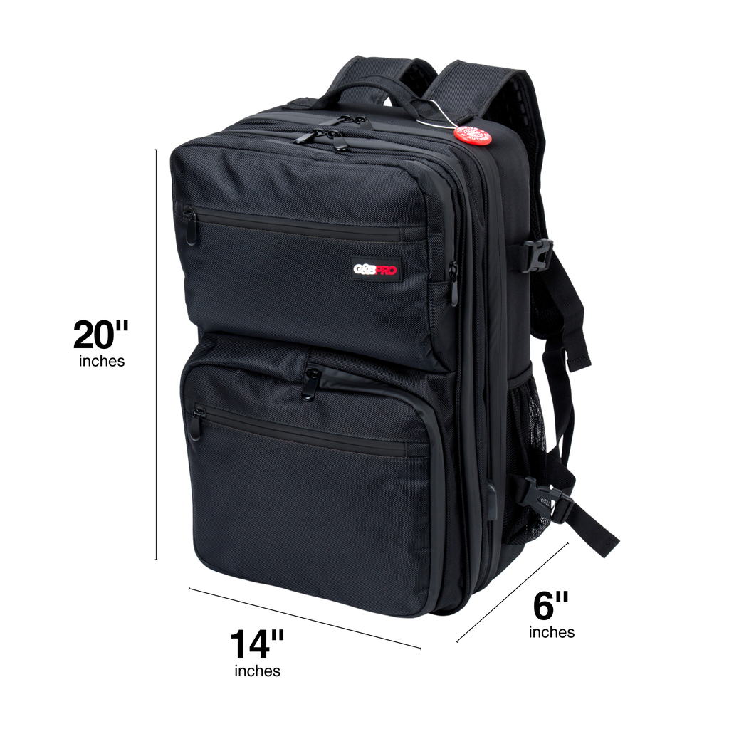 Full Size Mobile Workstation Backpack with Extending Tray System – OG Black