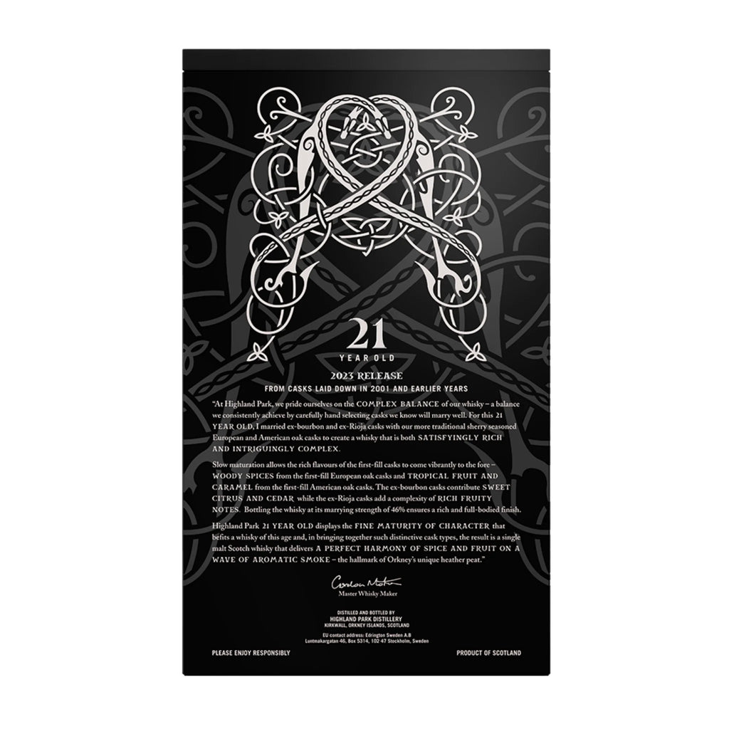 Highland Park 21 Year Old Single Malt Scotch Whiskey