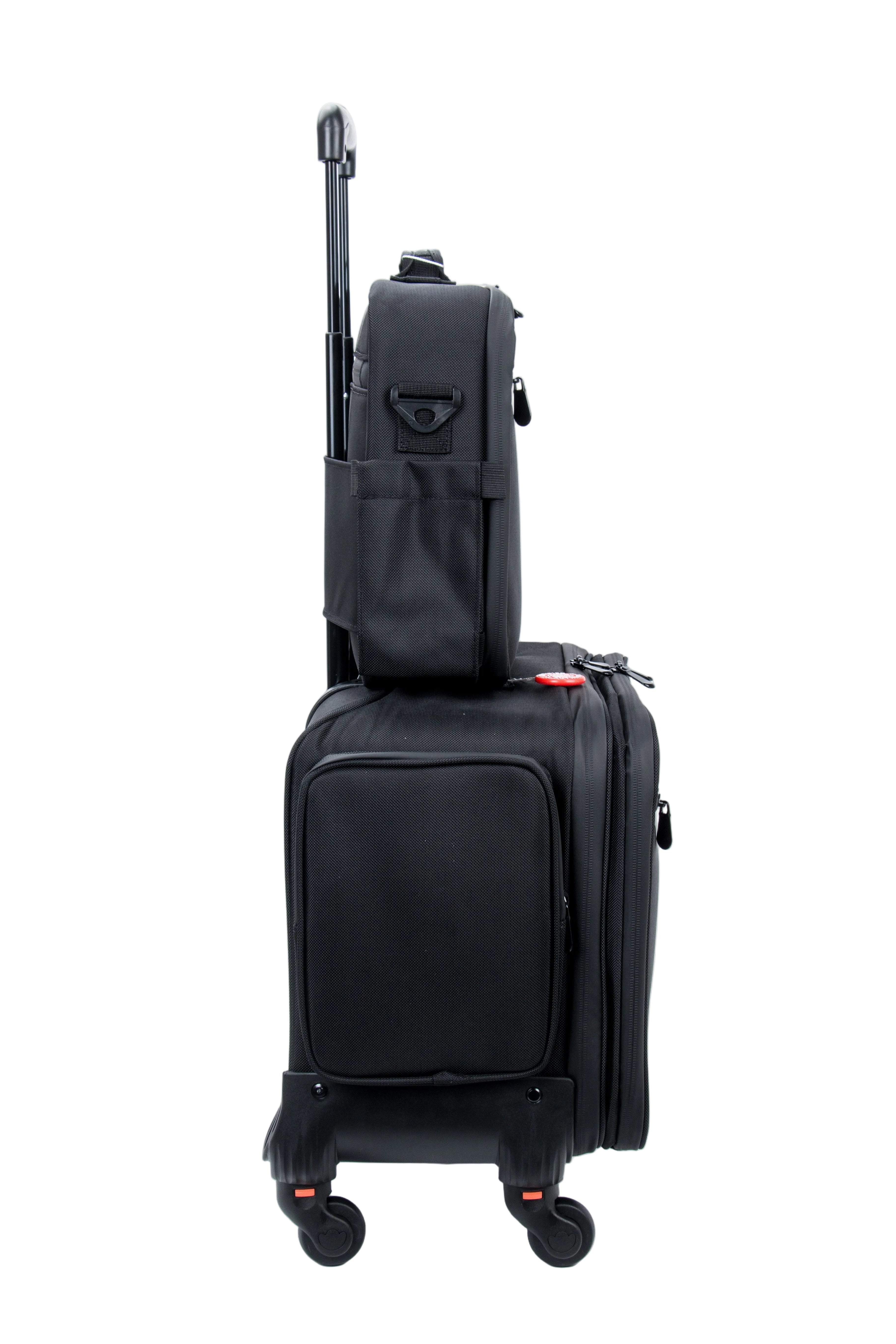Rover Roller Duo Mobile Workstation with Extending Tray System – OG Black