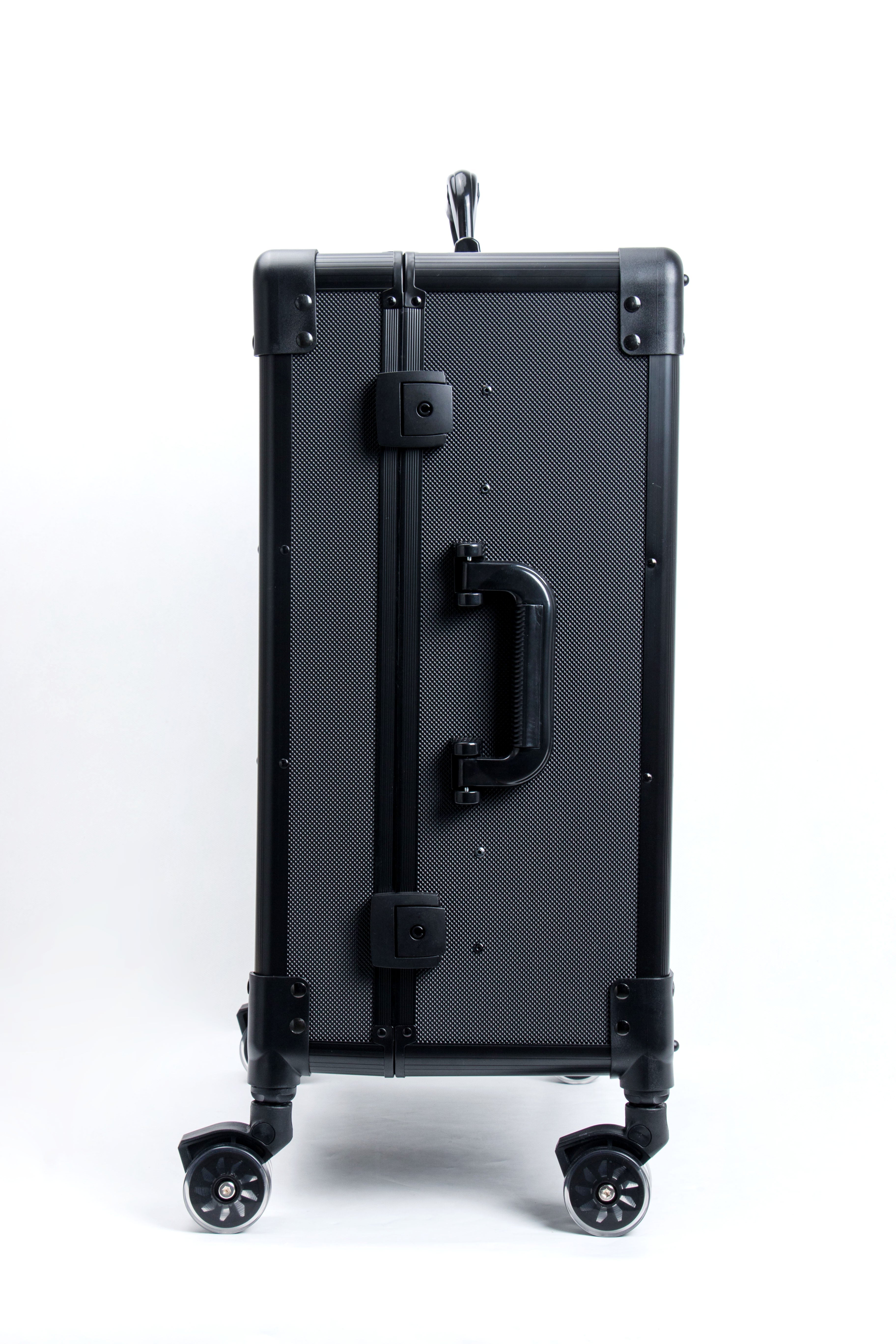Roller Elite Mobile Workstation with LED Mirror & Extending Tray System – OG Black
