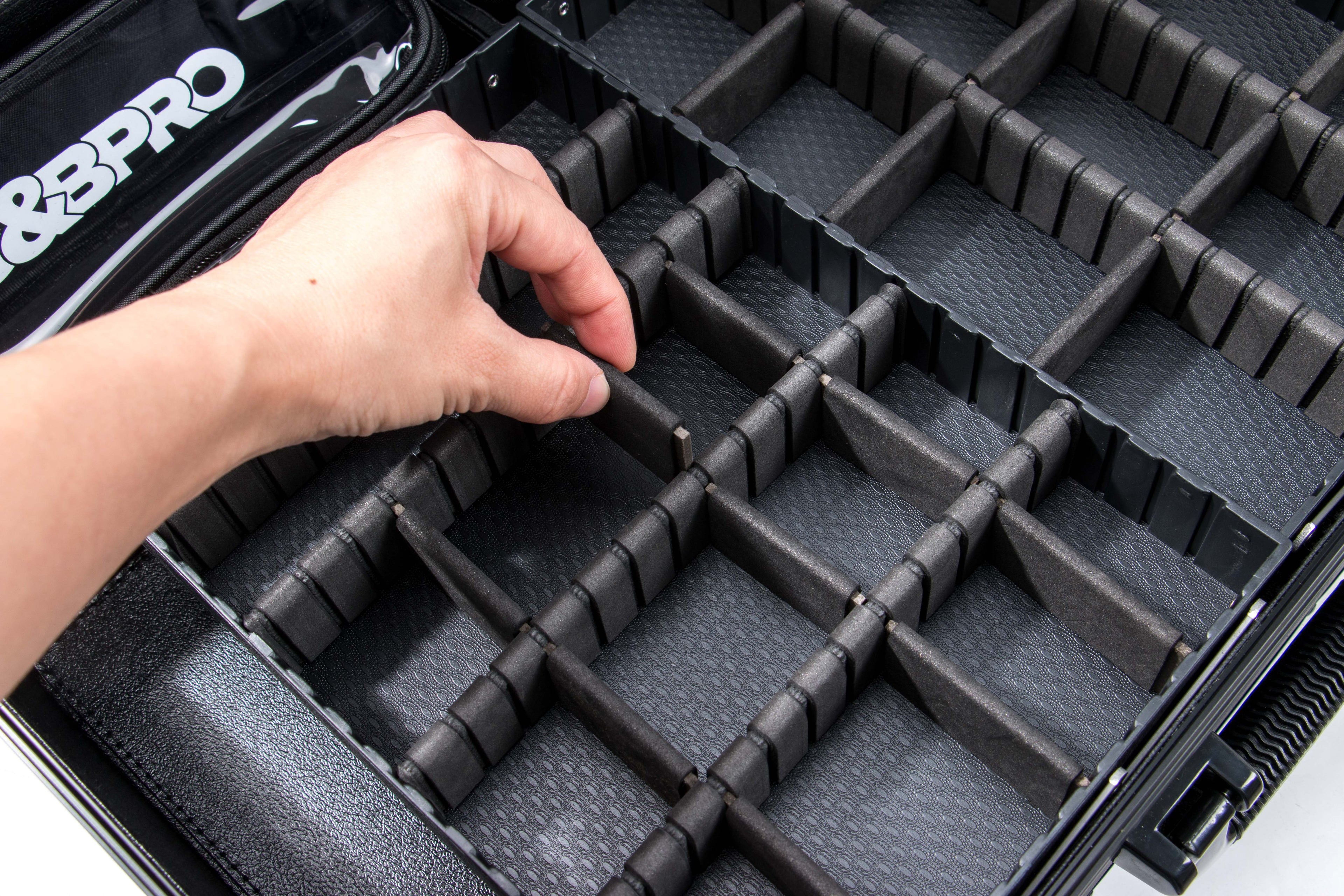 Roller Elite Mobile Workstation with LED Mirror & Extending Tray System – OG Black