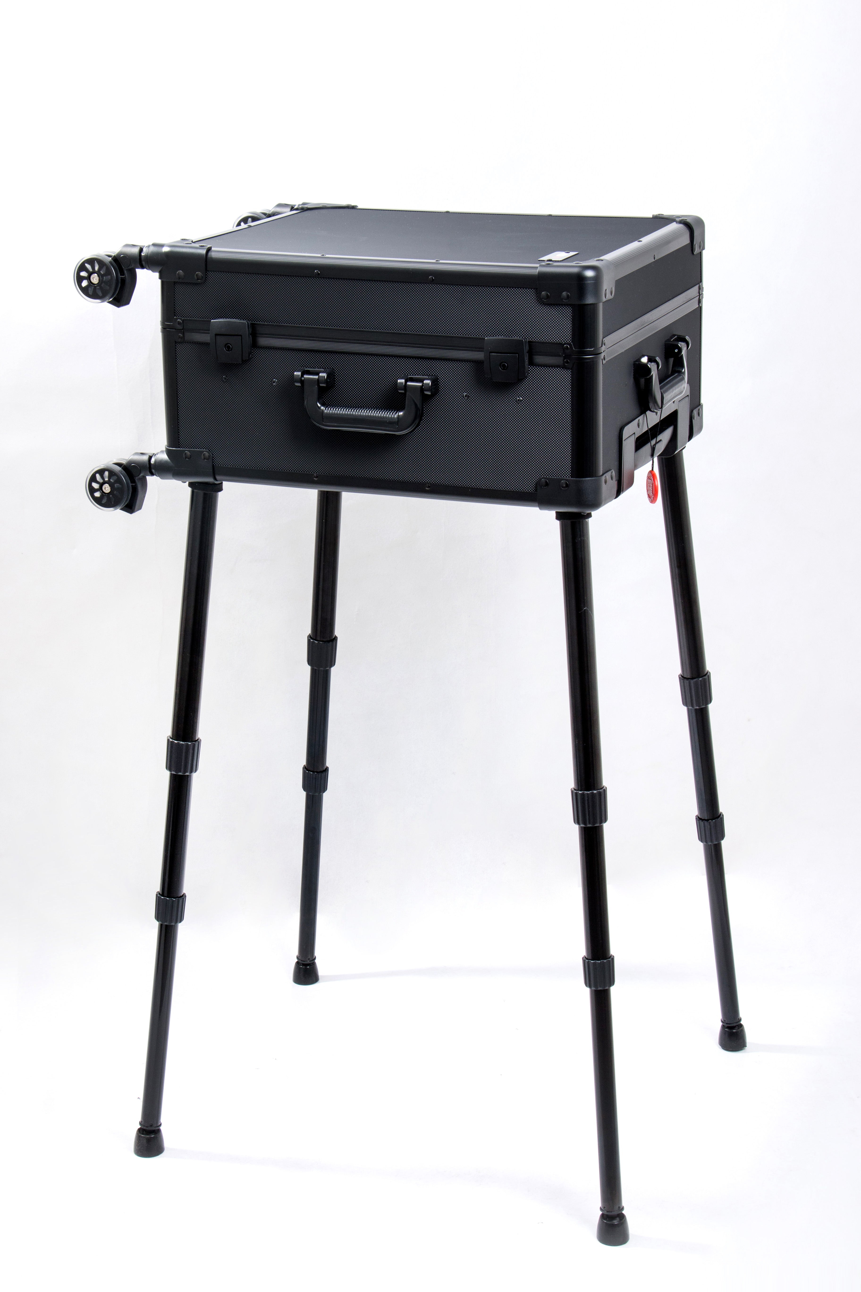 Roller Elite Mobile Workstation with LED Mirror & Extending Tray System – OG Black