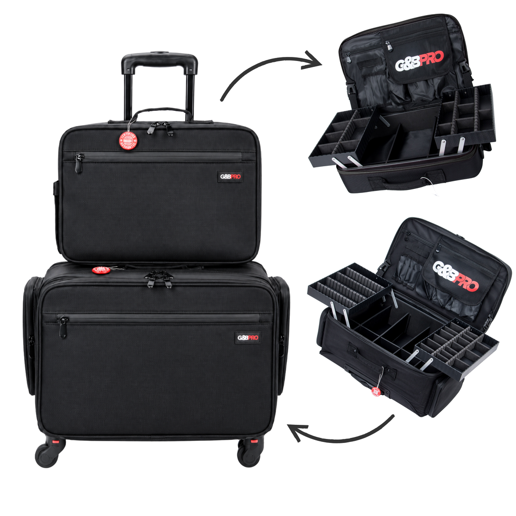 Rover Roller Duo Mobile Workstation with Extending Tray System – OG Black