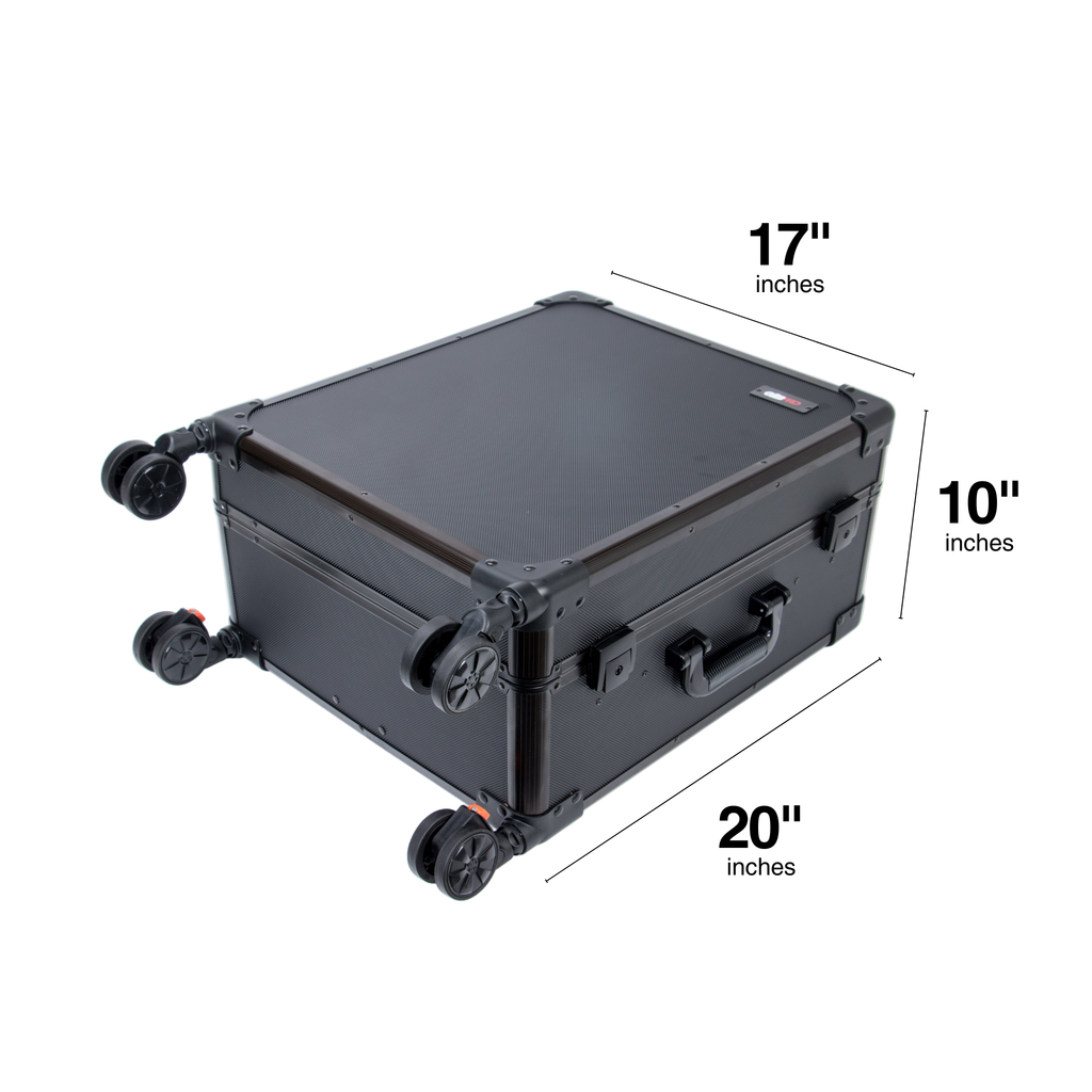 Roller Elite Mobile Workstation with LED Mirror & Extending Tray System – OG Black