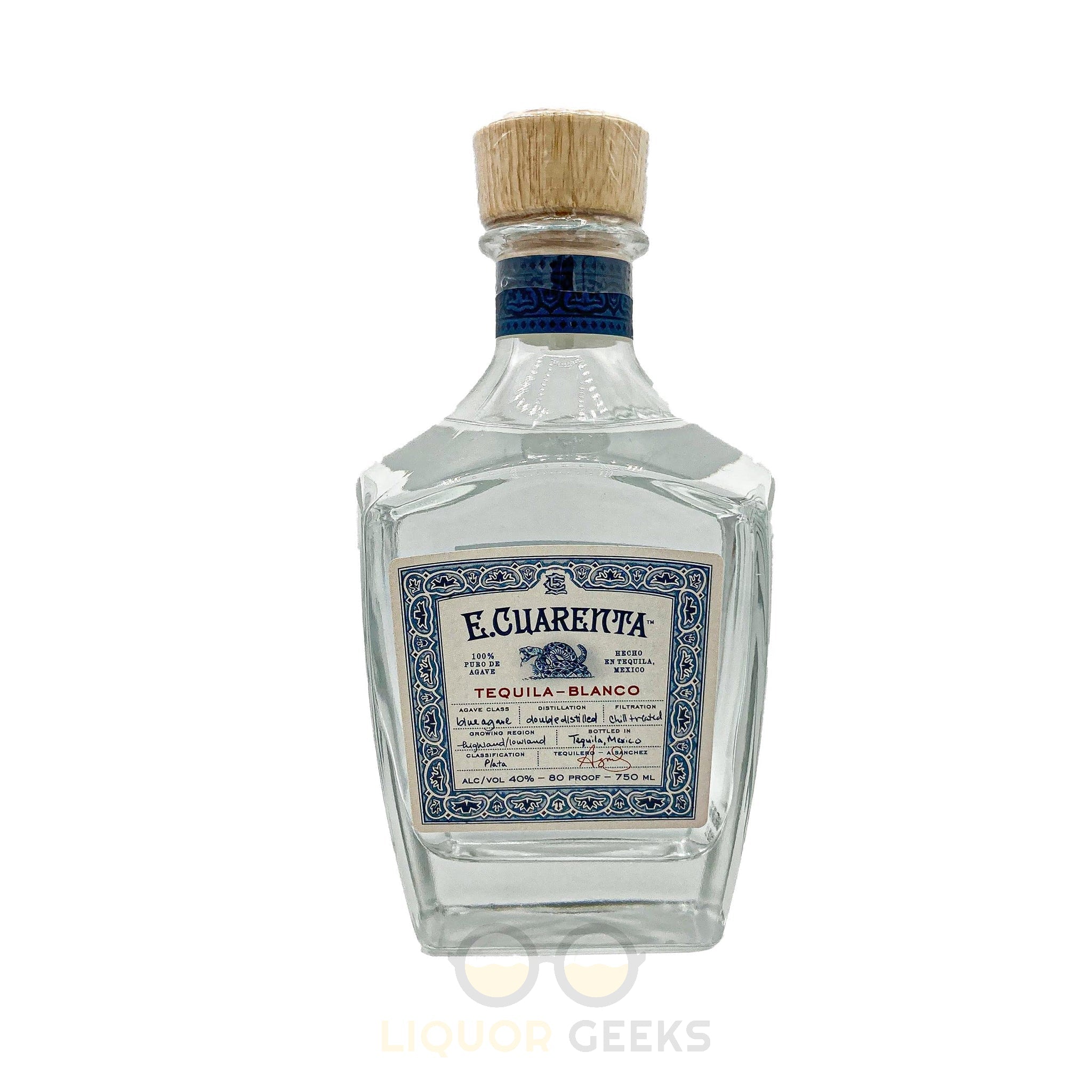 E Cuarenta Tequila Blanco