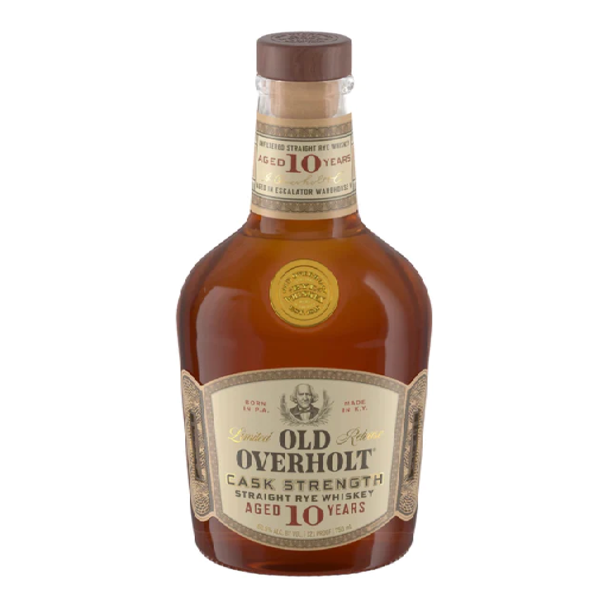 Old Overholt Straight Rye Whiskey Cask Strength Limited Release 10 Yr 121 Proof
