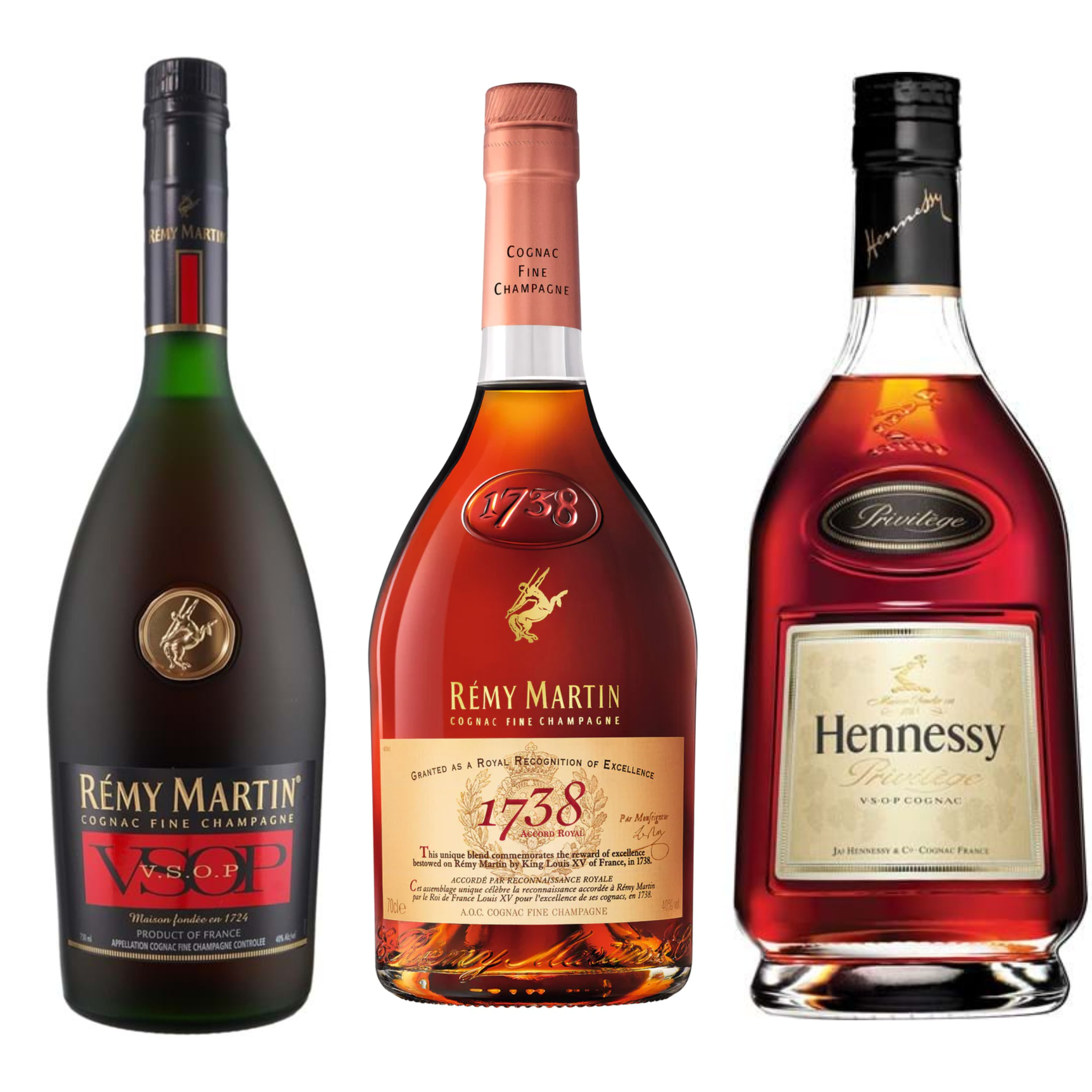 Remy Martin VSOP & Remy Martin 1738 & Hennessy VSOP